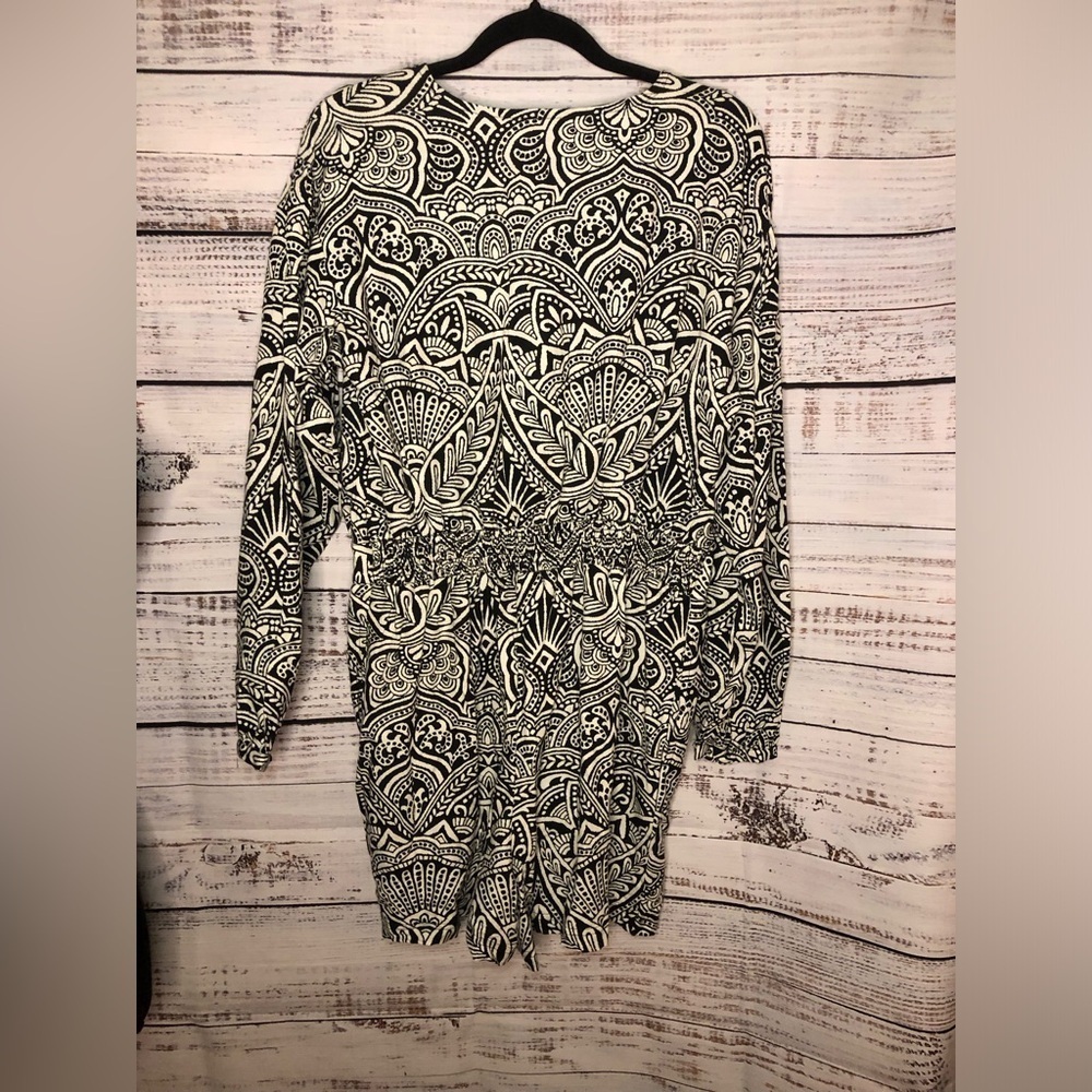 Cotton linen printed romper - Picture 7 of 13